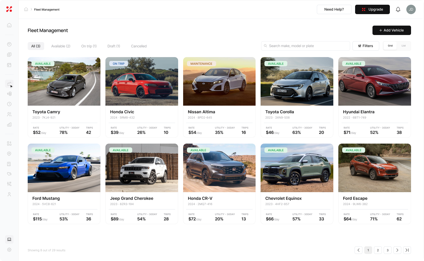 FleetHQ fleet management dashboard